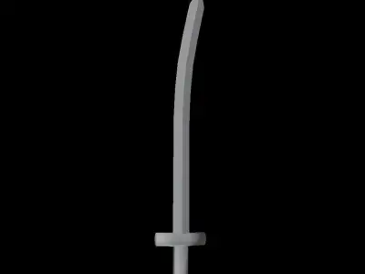 sharp sword Free low-poly 3D model