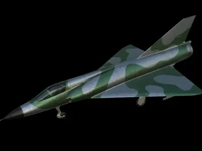 Dassault Mirage III Low-poly 3D model