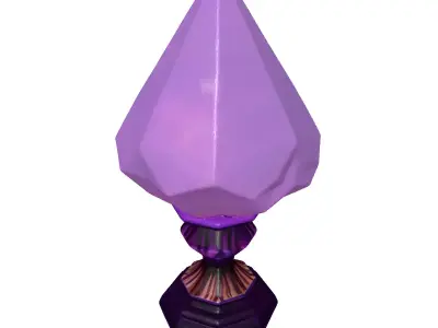 Fantasy Glowing Crystal Pedestal 3D model