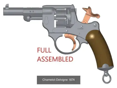 Revolvers full assembled revolver 3D Model Pack