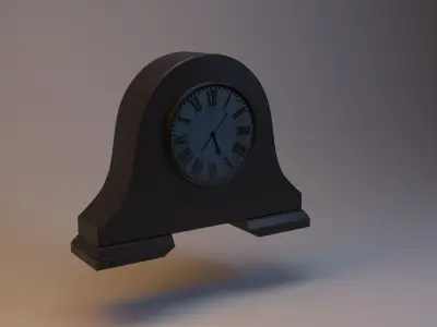 Vintage desk clock Low-poly 3D model