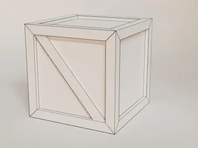 Simple Low Poly Crate Free low-poly 3D model