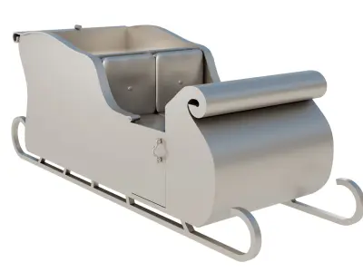 Santa Sleigh Modern - High Tech 3D model