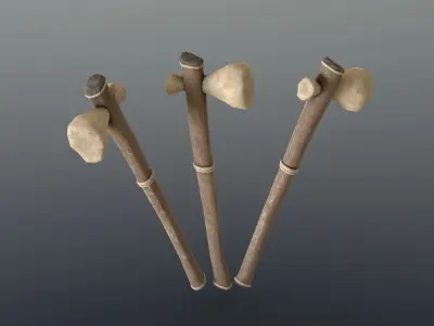 Hammer - Bone Low-poly 3D model
