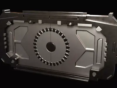 Sci-fi Door 01 Free low-poly 3D model