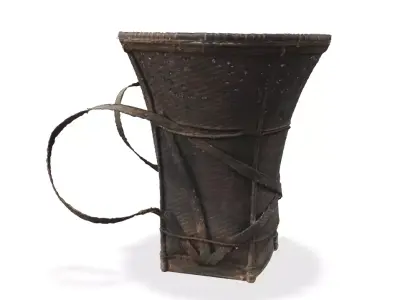  bamboo basket 2 3D model