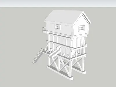 Coaling Tower Station by Outland Models Low-poly 3D model