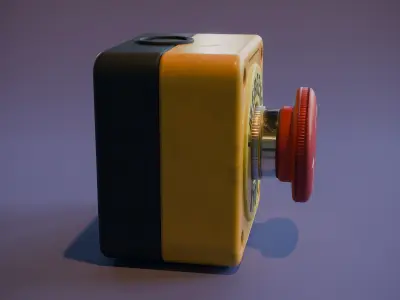 Emergency Stop Button Low-poly 3D model purchase