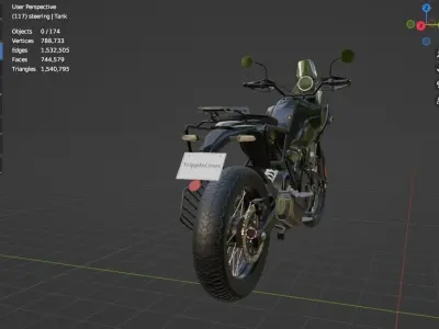 Royal Enfield Himalayan-450 Adventure 3D model