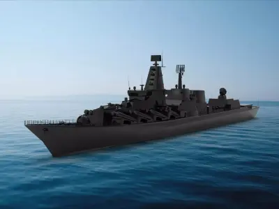 Slava-class cruiser 3D model