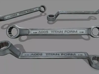 wrench Low-poly 3D model 11