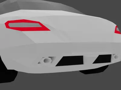 Mercedes Benz SLS AMG Roadster - low poly full rigged Low-poly 3D model