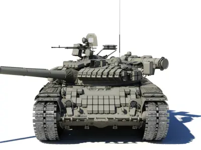 T-80BV russian tank - russian tank 3D model