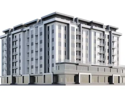 Residental Building 3D model purchase