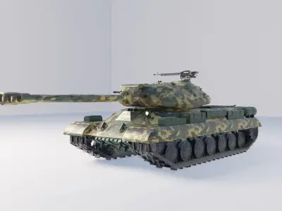 Military Tank Model IS4 USSR 3D model