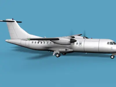 ATR  ATR-42-500 Unmarked 2 3D model