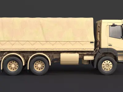 Generic 6x4 Military Desert Camo Truck 3D model