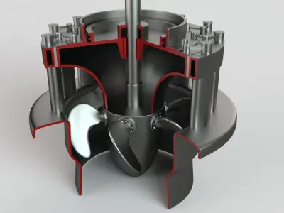 Hydroelectric power station 3D model purchase