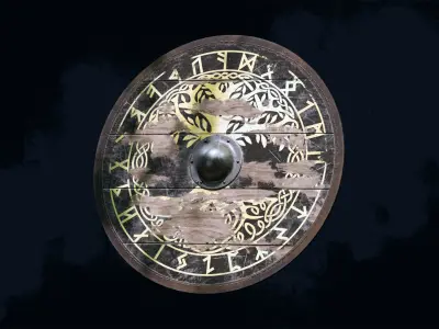 Viking Shield 3 - New and war-torn 3D Model Pack