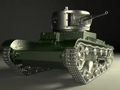 Tank  T-26 3D print model