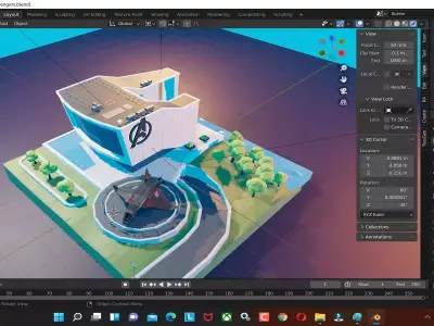 Avengers headquarters mcu Free 3D model