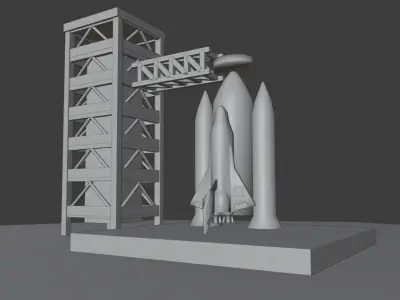 Space shuttle Low-poly 3D model purchase