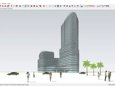 Sketchup Residential Complex 155 3D model