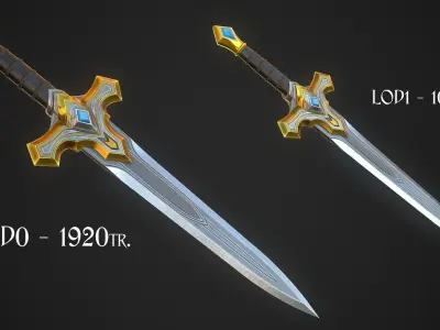 Dagger A6 Low-poly 3D model