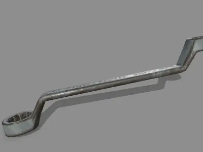 wrench metal handle Low-poly 3D model