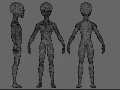 alien sculpture 3d model 3D print model