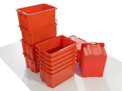 Plastic Crates 3D model purchase