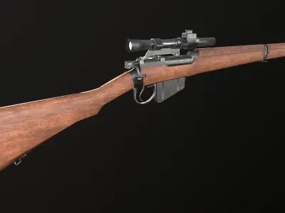 Lee-Enfield Rifle No4 3D model Low-poly 3D model