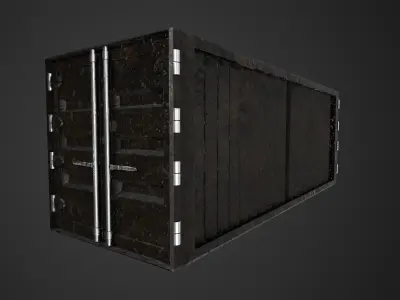 Container old Low-poly 3D model
