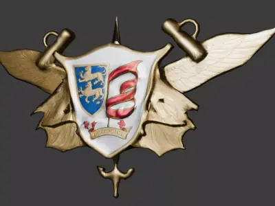 Colorful Shield of Peace 3D model