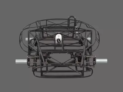 Car Chassis Frame 1 Low-poly 3D model