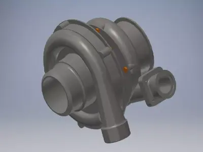 Car turbocharger 3d model 3D model