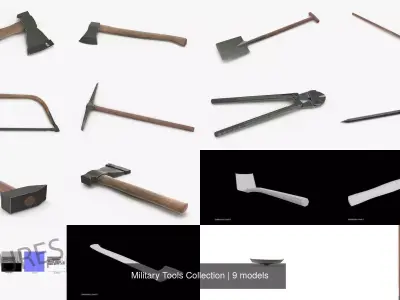 Military Tools Collection 3D Model Pack