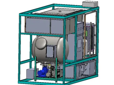 High-Quality 3D Model of Industrial Wastewater Treatment System 3D model