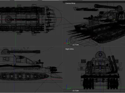 War tank machine 3D model