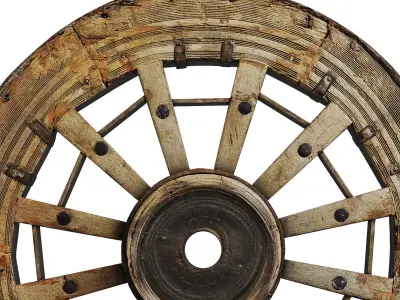Antique Wheel 3D model