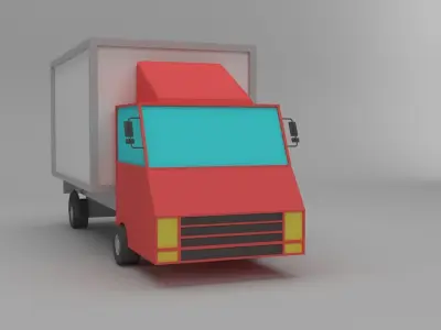 Lowpoly truck Low-poly 3D model Low-poly
