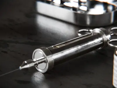 Old Syringe 3d Scene 3D model