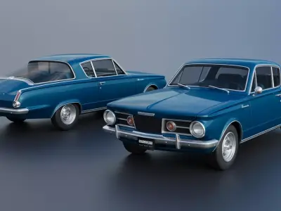 Plymouth Barracuda 1965 3D print model