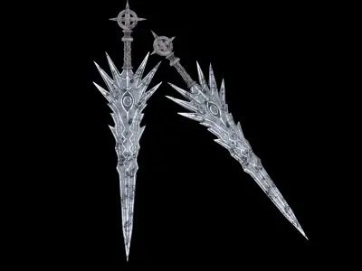 Stylized fantasy blade Low-poly 3D model