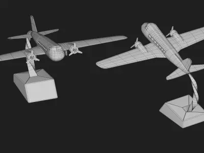 Aircraft ornaments Low-poly 3D model