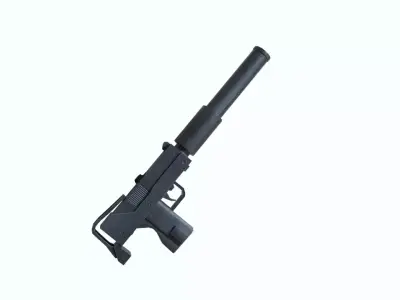 Mac Gun Free low-poly 3D model