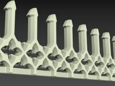 Gothic seamless ornament 04 3D print model purchase