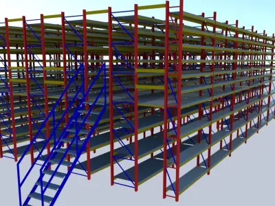 SHELF SYSTEM OF THE MEMBRANE 3D model