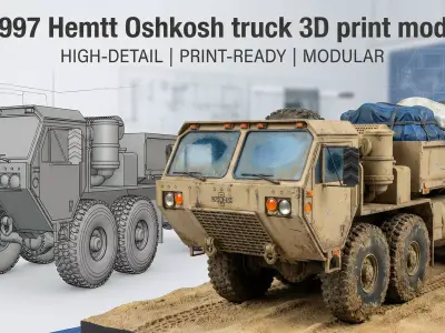 M997 Hemtt Oshkosh truck 3D print model