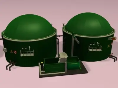 Biogas Plant 3D model